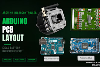 arduino and microcontroller pcb layout embedded system in kicad or easyeda files
