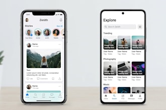design beautiful UI UX for ios and android apps