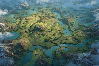 create a jaw dropping fantasy, board game, or dnd map illustration