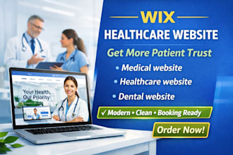 design wix healthcare website medical clinic therapy homecare website