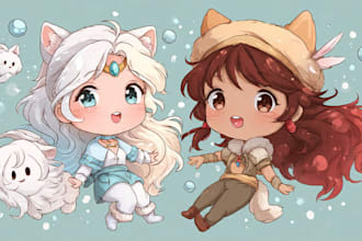 draw cute chibi art commissions