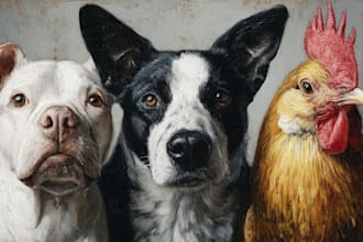 paint a royal renaissance pet portrait from dog cat photo