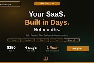 build your saas app or web app using claude code