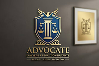 create a modern advocate logo for lawyers