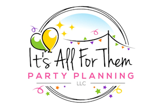 make a vibrant logo for party rental and decoration brand