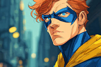 draw you dc or marvel style comic book and superhero