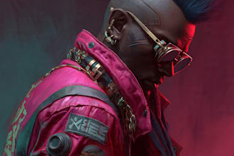 design anime character , cyberpunk character