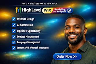 design gohighlevel website wix ghl readymag wordpress shopify home page upgrade