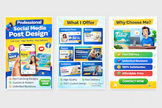 banners, invitation and social media posters at low cost