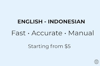 translate english to indonesian manually