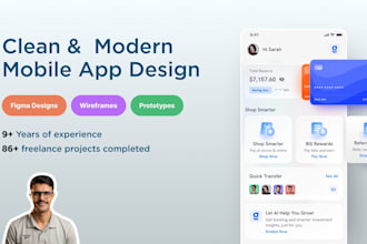 design a clean and modern consumer mobile app interface