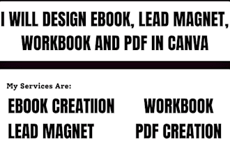 design ebook, lead magnet, workbook and PDF in canva