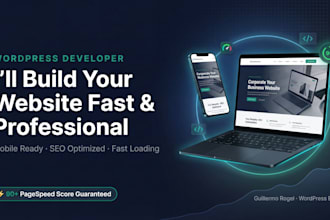 build a fast wordpress elementor website or landing page