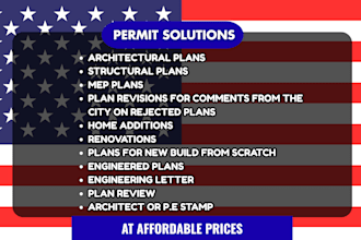 full licensed engineer city building permit ready plan permit approval blueprint