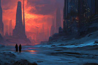 draw sci fi art, concept art, sci fi art illustration