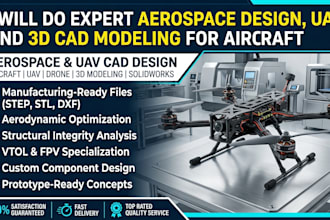 do expert aerospace design, uav, and 3d cad modeling for aircraft