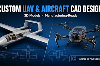 professionally design your custom uav drone and aircraft cad model