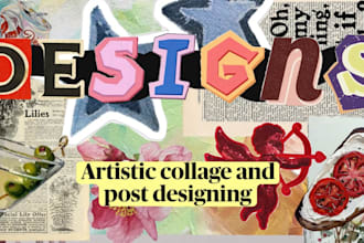 create aesthetic collage, posters and mood board designs