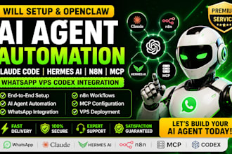 open claw setup claude code hermes ai agent n8n mcp openclaw whatsapp vps codex