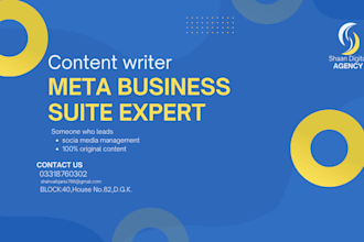 your content writer and meta buisness suite manager