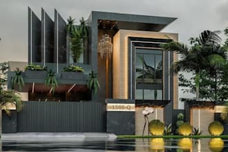 3d modern exterior designing