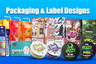 3d beauty, vape, gym, cbd box, label and packaging