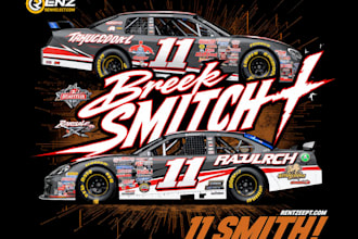 design racing car logo and custom motorsport t shirt design