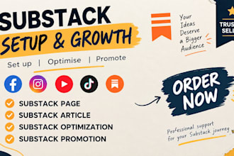 do substack setup, page, article optimization and promotion
