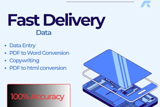 do data entry, PDF to word, and copywriting professionally