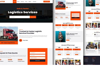 design logistics website, trucking website, cargo website,