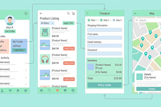 create UX wireframes and UI design