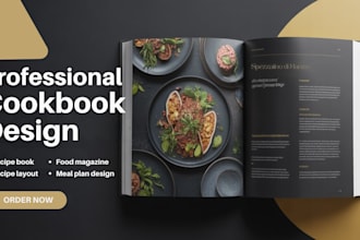 design a professional cookbook, recipe book layout for KDP formatting publishing
