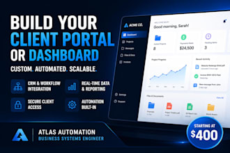 build your client portal or dashboard
