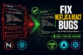 fix nextjs react nodejs bugs and vercel deployment errors