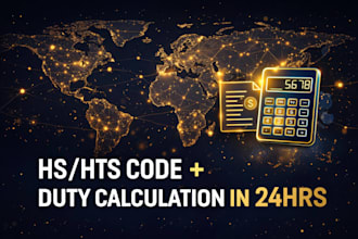 provide accurate hs hts code and customs duty calculation