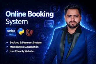 create your online booking, payment system, membership website with subscription