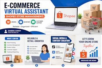 be your e commerce virtual assistant for shopee store management