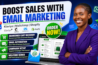 setup klaviyo email marketing flows, cold email and email management