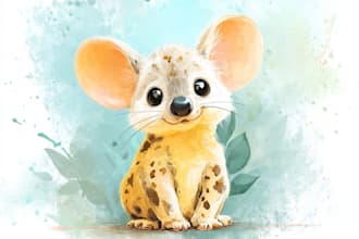 draw cute watercolor animals