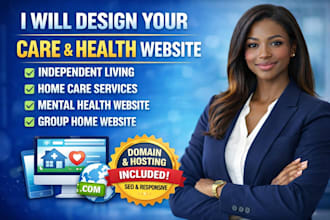 design independent living, home care, mental health group home, medical website