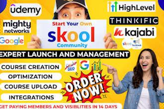 setup skool course community credit repair program and kajabi funnel expert