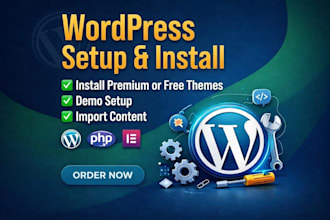 install and set up wordpress with themes, plugins, and demo import