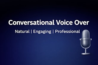 record a natural, conversational american male voice over
