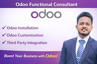 be your odoo functional consultant for erp implementation