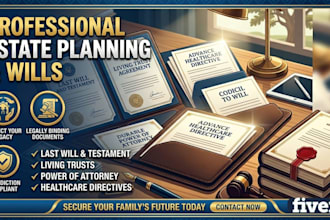 draft professional estate planning documents and legally binding wills