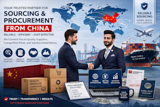 be your china sourcing agent for all products and procurements