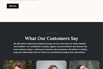 build a responsive salon spa and skincare website
