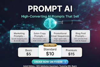craft high converting prompts for chatgpt, claude and more