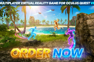 create multiplayer virtual reality game for oculus quest VR