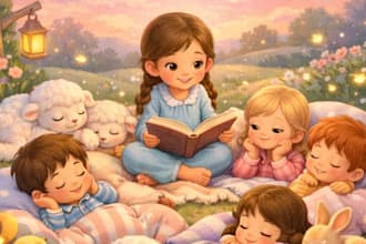 write children picture story book nursery bedtime rhyming kids book and poetry
